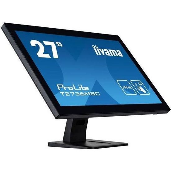 Écran tactile LCD iiyama ProLite T2736MSC-B1 68,6 cm (27") 16:9 4 ms - Dalle à Technologie Capacitive Projetée