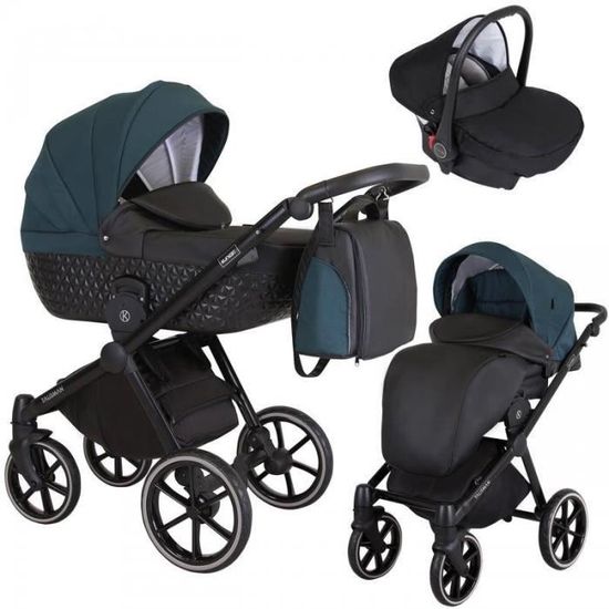 Poussette trio Talisman vert et noir Cdiscount Pu riculture