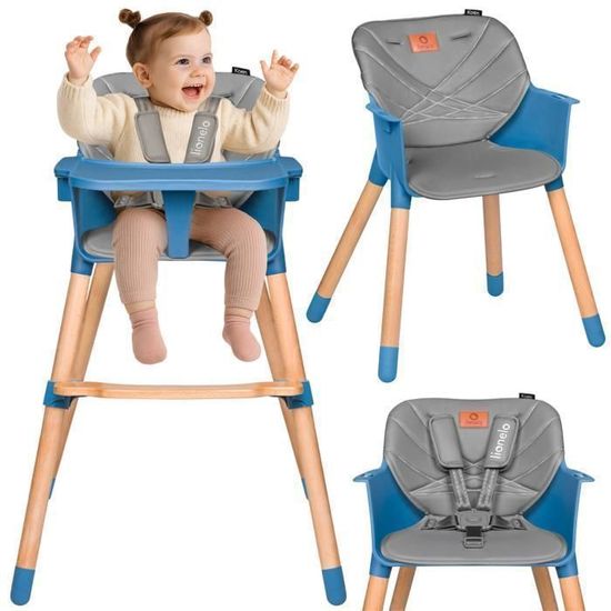 LIONELO Cora Plus 2en1 Chaise Haute Bébé Evolutive 6-36 Mois - Transat Jusqu'à 9kg, Pliable