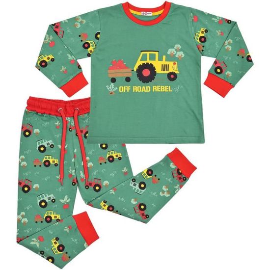 SAMGU Pyjamas Filles Coton Manches Longues 2 Pièces - Ensemble Mignon Rose 3-8 Ans