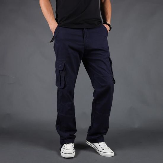 Pantalon de travail coupe droite 3 poches Polycoton Bleu