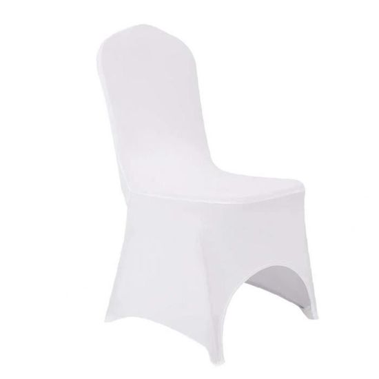 Chaise de salle à manger à la salle à manger blanche pour salle de séjour - Chaise extensible universelle Protecteur de housse pour