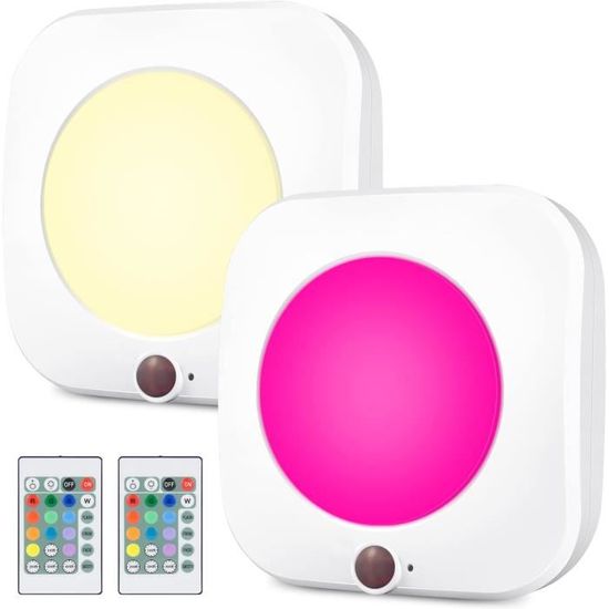 Plafonnier LED à Piles Avec Télécommande - 16 Couleurs - Pour Salle De Bain, Escalier... Sans Fil !