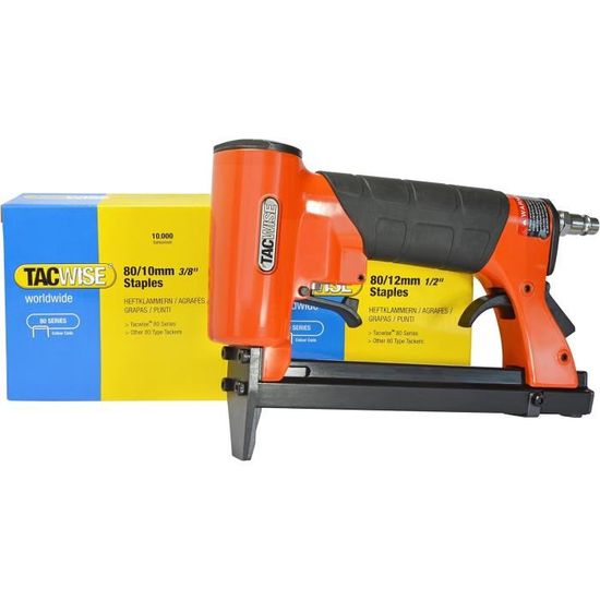 Agrafeuse Pneumatique VFP Vigueur 8016 - Puissante Avec Attache Rapide, Points Type 80 De 6-16 Mm