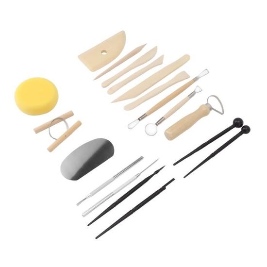 Kit Outils Sculpture Argile 36 Pièces – Pour Argile Autodurcissante, Céramique, Modelage – Bois, Silicone, Acier – Idéal Adultes Et Débutants