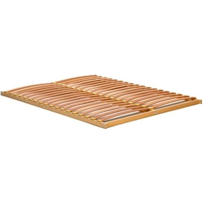 Sommier - Bois - 160x200 - 18 lattes - Marron - A monter soi-même Sommier - Bois - 160x200 - 18 lattes - Marron - A monter soi-même