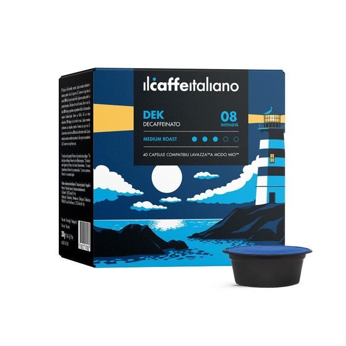 120 Capsules de Café Dek compatibles avec machines Lavazza A Modo mio - A modo mio 120 x Dosettes - Il Caffè Italiano
