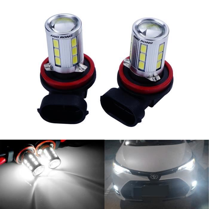 ANGRONG 2x H8 H11 21-SMD LED Ampoule 6W Blanc Xenon 6000K Anti Brouillard Feux de Jour DRL