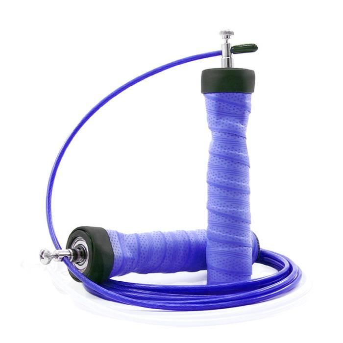 Corde à sauter Exercice Fitness Sautons Boxe Corde Vitesse Bleu