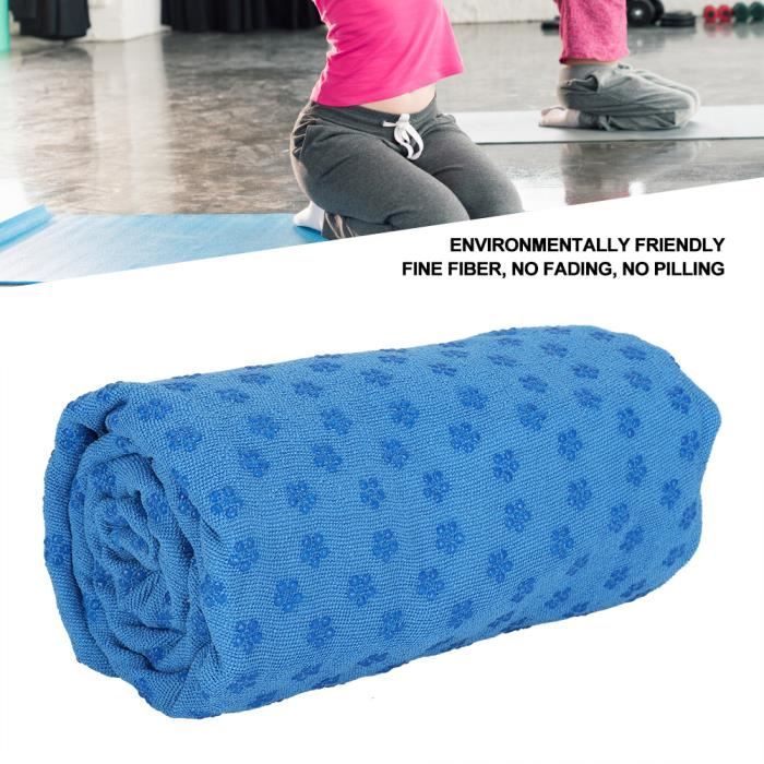 Housse de Tapis Yoga Serviette de Tapis Yoga Antidérapante Couverture Fitness pour Yoga Gym 183 x 63cm(Bleu Ciel )-REN