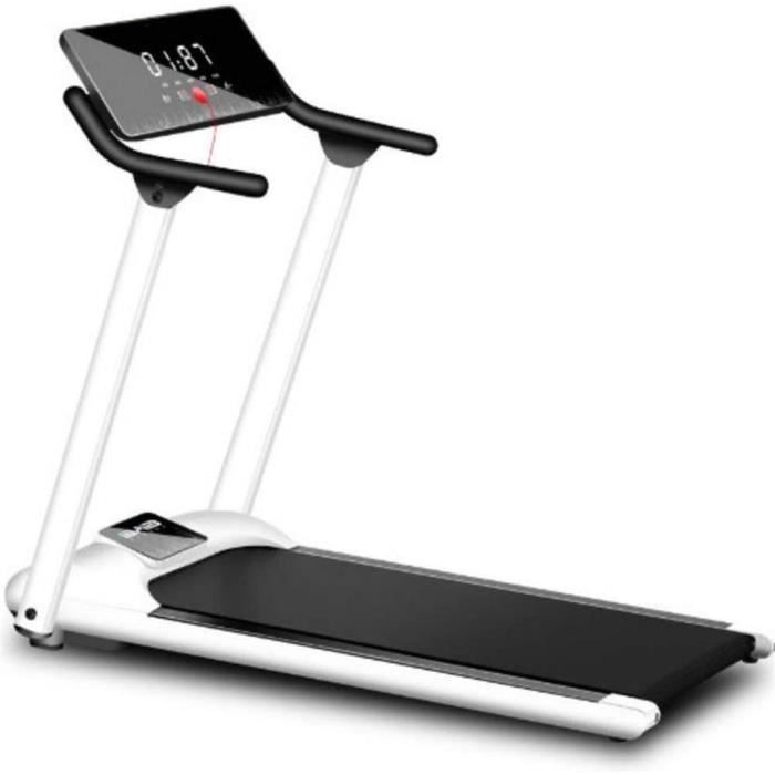 LJW Tapis Roulant &Tapis de Course Écran HD Muet Pliable Pente Fixe, 1-10Km/H, Ménage