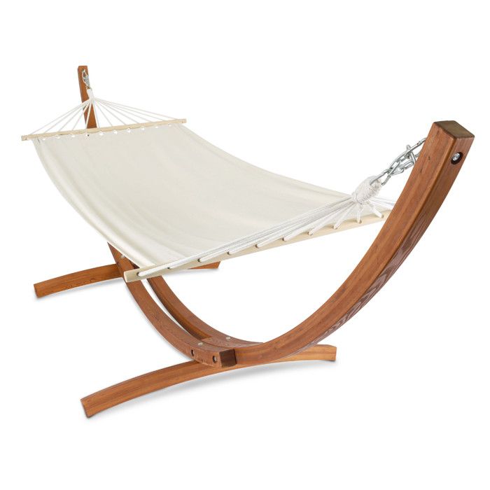 Hamac sur pied en bois Blanc
