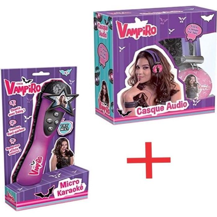 CHICA VAMPIRO Ensemble casque audio et micro karaoké