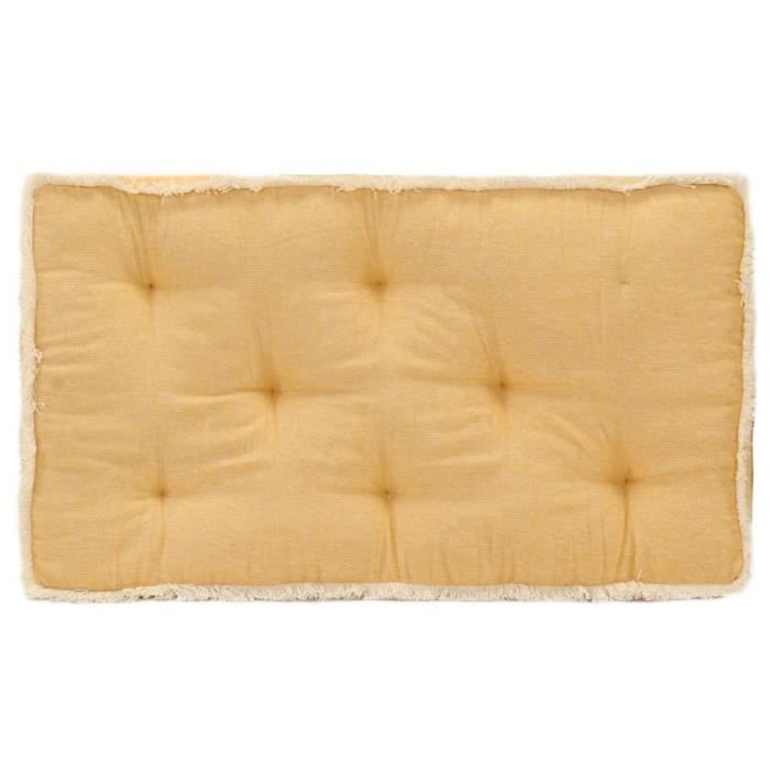 Haute qualité Coussin de canapé palette - Coussin extérieur Coussin de sol Grand Confort Galettes de chaise Jaune ®MAEXNN®