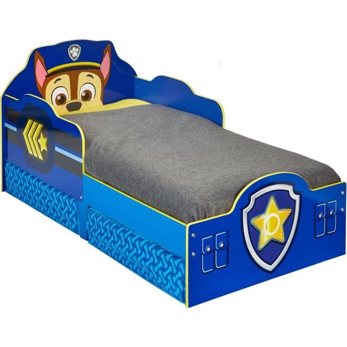 Lit pour enfant Paw Patrol avec 2 Tiroirs de rangement