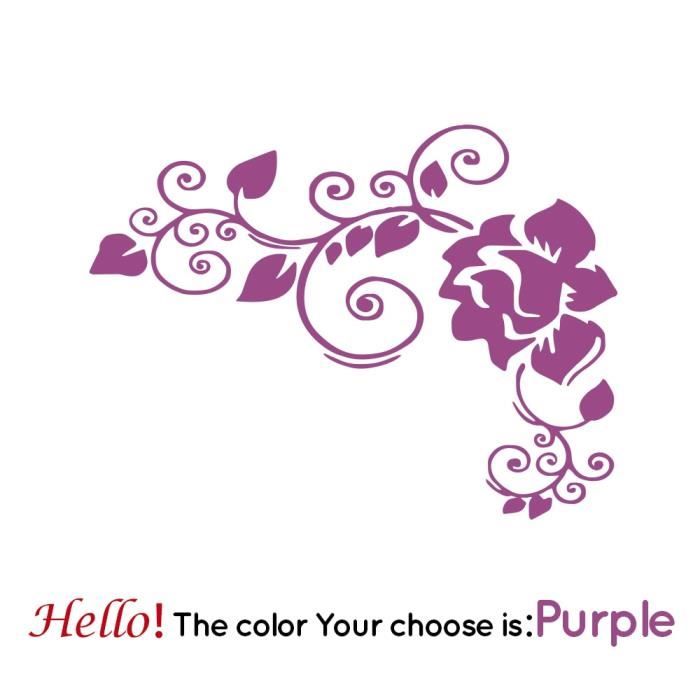 Violet S 12cm X 16cm -Autocollants et décalcomanies de voiture en fleurs, Design artistique, pour les deux corps, produits Automobil