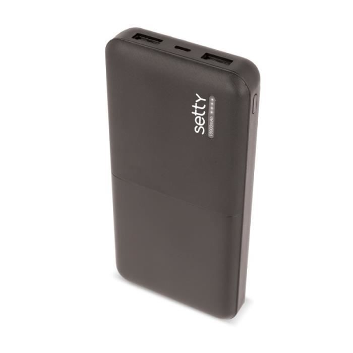 BATTERIE DE SECOURS 10 000 MAH NOIRE - SETTY