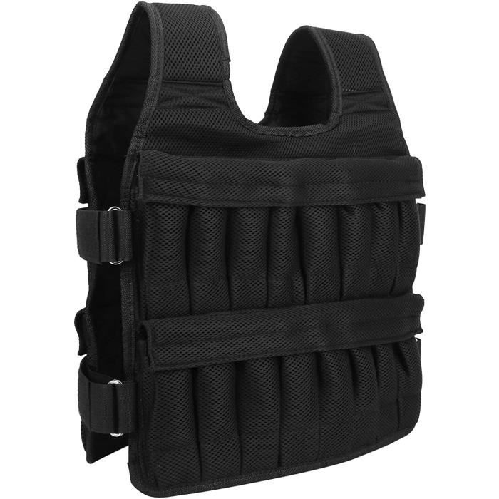 minifinker Gilet lesté, Gilet de Musculation pondéré réglable de 35 kg Gilet de Sac de Sable pour l'exercice Agile Action A177