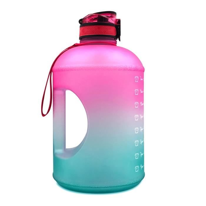 Gourde,Grande bouteille de sport en plastique sans BPA de 3,78 l, gourde pour gourde, gourde pour voyage, sport, - Type green