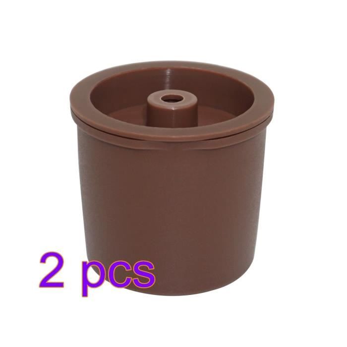 Petit déjeuner - Café,Capsules de café réutilisables, compatibles avec Illy, rechargeables, filtres pour cuisine - Type 2pcs brown