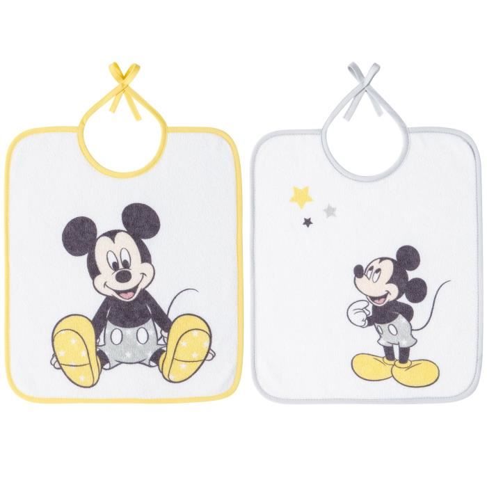Babycalin - Lot de 2 bavoirs 28x32 cm - Mickey