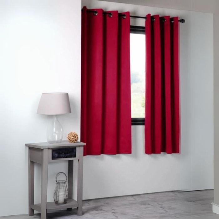 Rideau Occultant Uni 210gr-m2 Rouge 135 x 180 cm