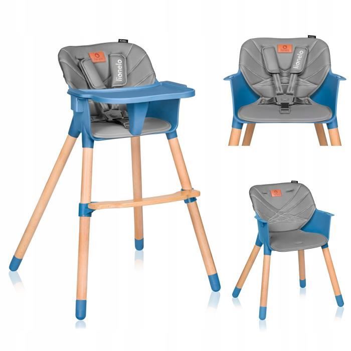 Koen chaise haute bebe 2en1 pour bébé et une chaise ordinaire pour les enfants - Bleu