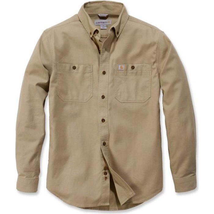 Chemise manches longues Carhartt STRETCH RUGGED FLEX - Kaki - XXL