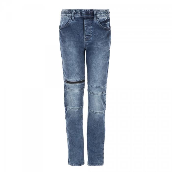 RIVALDI - Pantalon denim taille élastiquée - Bleu - Enfant Garçon