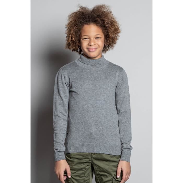 DEELUXE Pull uni à col roulé ROLLUP Medium Grey Mel