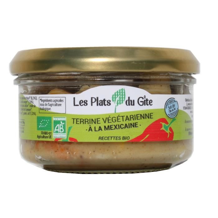 LES PLATS DU GITE Terrine Végétarienne à la Mexicaine - Bio - Végan - 120 g