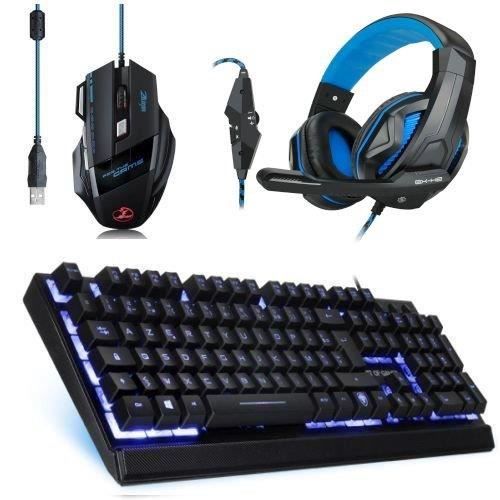 PACK GAMING DELUXE pour PC : Clavier Elite EK10 + Souris + Casque micro ENHANCE GX-H2