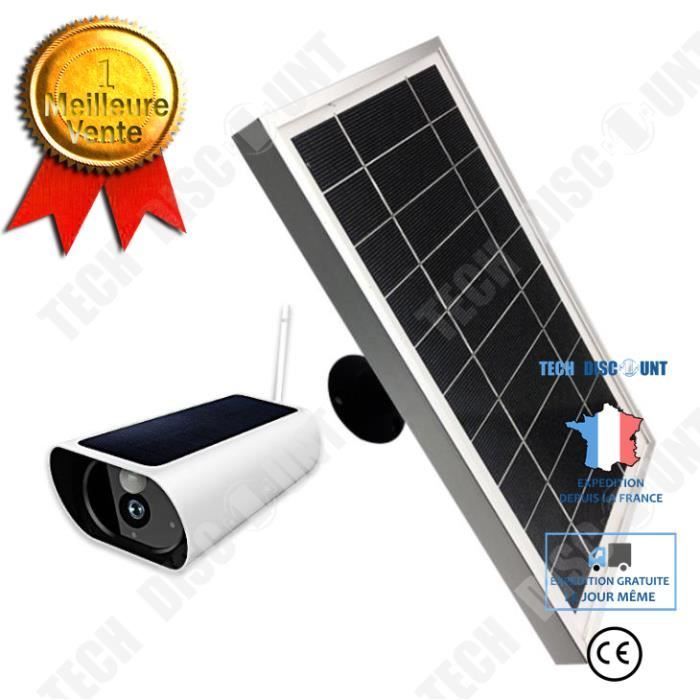 TD® Caméra solaire 4G Caméra de surveillance de sécurité basse consommation Caméra réseau intelligente à distance intérieure