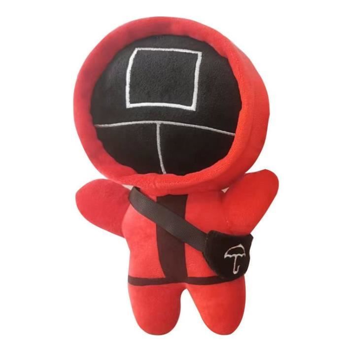 TOM peluche Squid Game carré 21 cm peluche rouge/noir