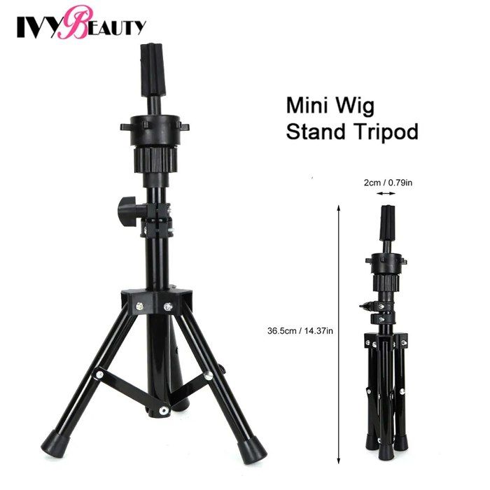Trépied/tête à Coiffer Miniature Réglable Pour Perruque - Support En Métal, Idéal Pour Coiffer Et Stocker
