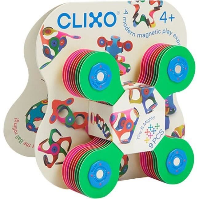 Tiny & Mighty CLIXO GIPSY TOYS Jeu de construction magnétique flexible durable et imaginatif 9 pièces Dès