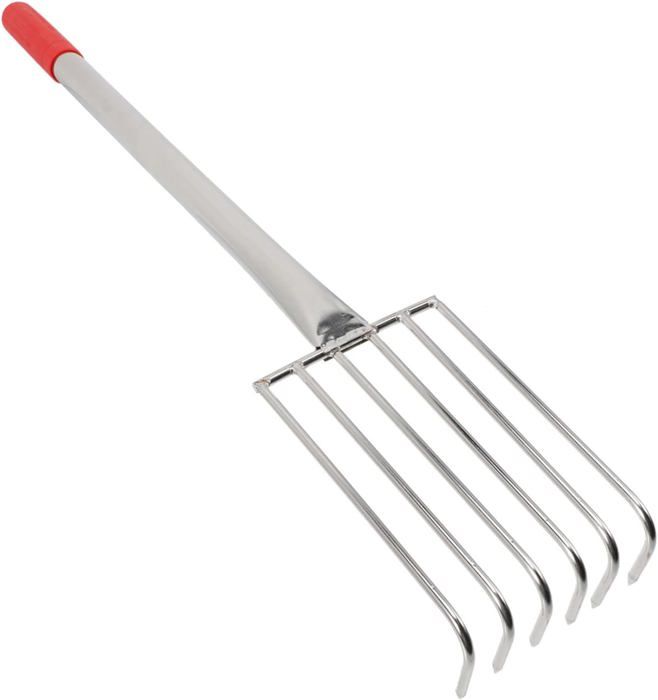 Rateau Ramasse Cailloux CIYODO Râteau Acier Inoxydable Pour Plage Outil à Main Pour Creuser Palourdes Et Huîtres Manche Confortable Résistant Et Stable Pour Creuser Sable Et Terre Rateau Scarificateur