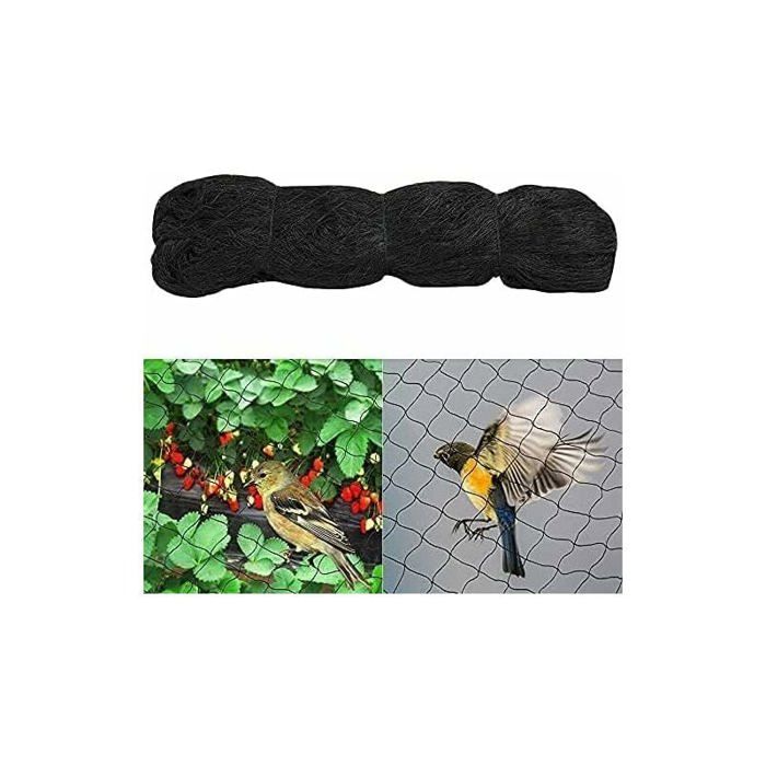 Filet Anti-Oiseaux AISHOW 10m X 4m - Protection Jardin Et Arbres Fruitiers, Maille 15mm