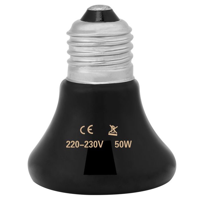 Meilleurs prix pour Lampe chauffante infrarouge pour animaux de compagnie, émetteur en céramique, ampoule pour reptiles, 50 W, 50 W