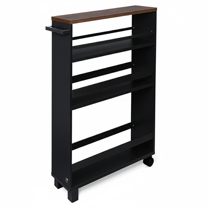 Étagère en niche 15cm de large Hylla 79x50cm brun noir