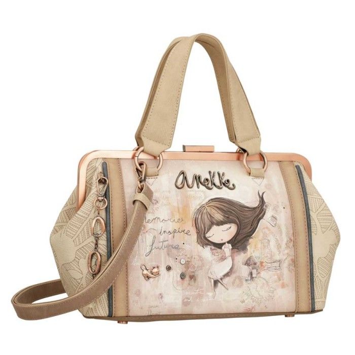 Sac à main - ANEKKE - Memories - Vintage - 32x19x14 cm - Bandoulière amovible Sac à main - ANEKKE - Memories - Vintage - 32x19x14 cm - Bandoulière amovible