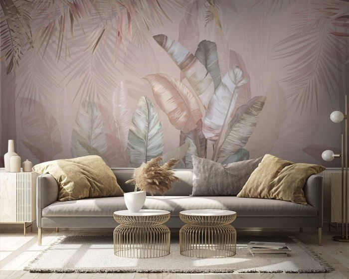 Papier Peint Panoramique 360x250cm 3D Effet Jungle Tropical Feuilles ...