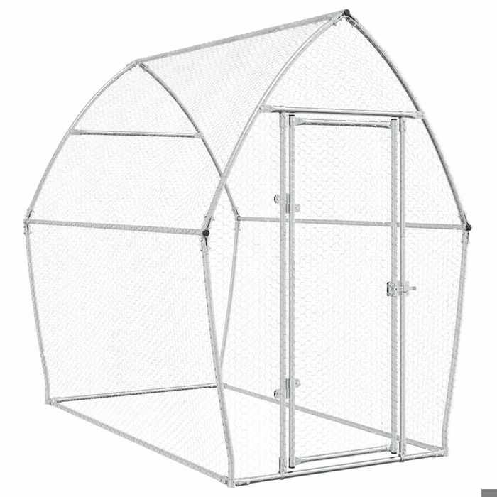 Meilleurs prix pour Meilleures Poulailler-Enclos-Cage pour poules - argenté 200x105x182 cm - acier galvanisé SSD4921366