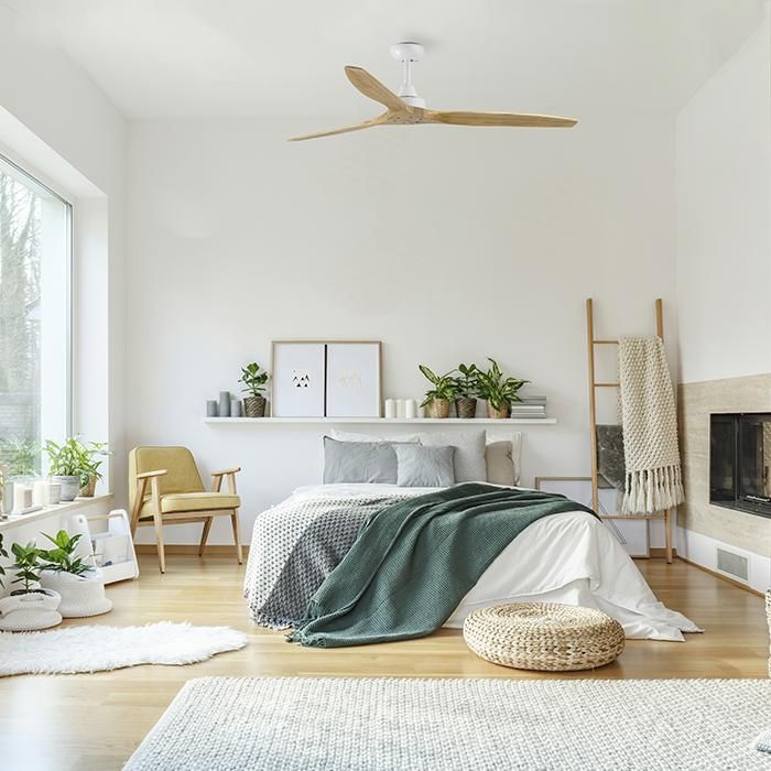 MORELOS L Ventilateur sans lumière blanc Ø152 - Ventyly