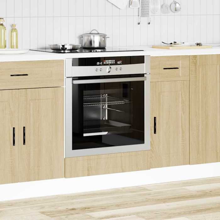 STAR - Meuble de cuisine bas / Armoire à four Porto - chêne sonoma - bois dingénierie LL188