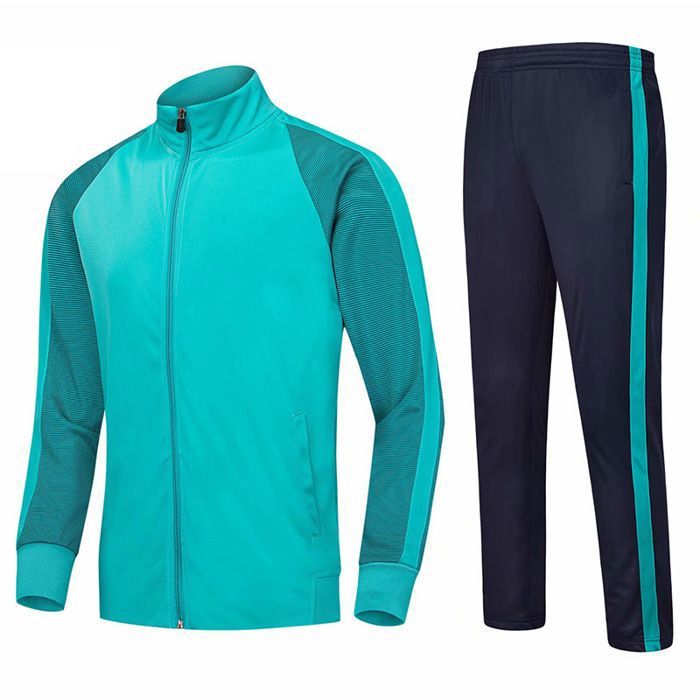 Survêtement Mixte Adulte/Enfant Ensemble Vêtement de Football Entraînement Polaire Veste et Pantalon Automne Hiver - Vert
