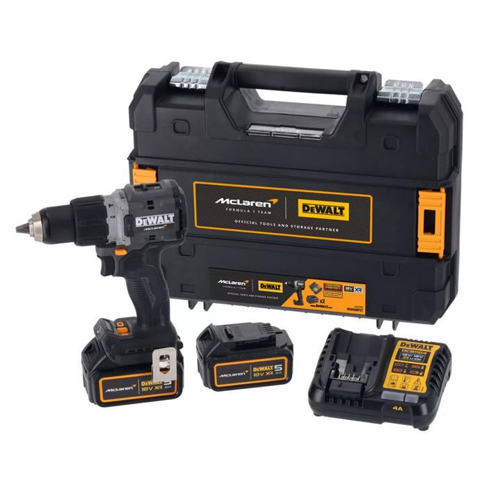 Perceuse Visseuse Percussion XR 18V Brushless Dewalt DCD85MP2T QW Édition Limitée McLaren Livrée Avec 2 Batteries 5Ah Li Ion 1 - vue 1
