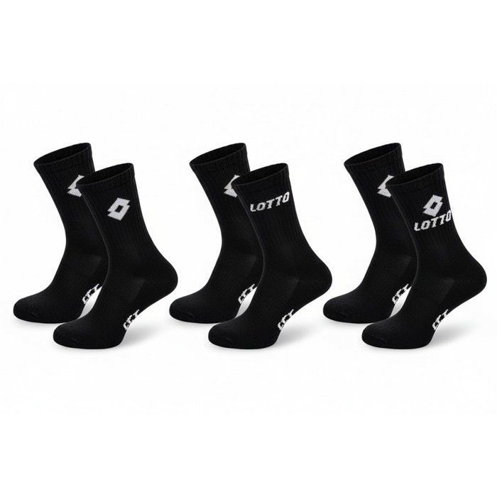 Chaussettes SPORT LOTTO CREW - Pack de 3 Paires 5714X3 BLANC 5614X3 NOIR