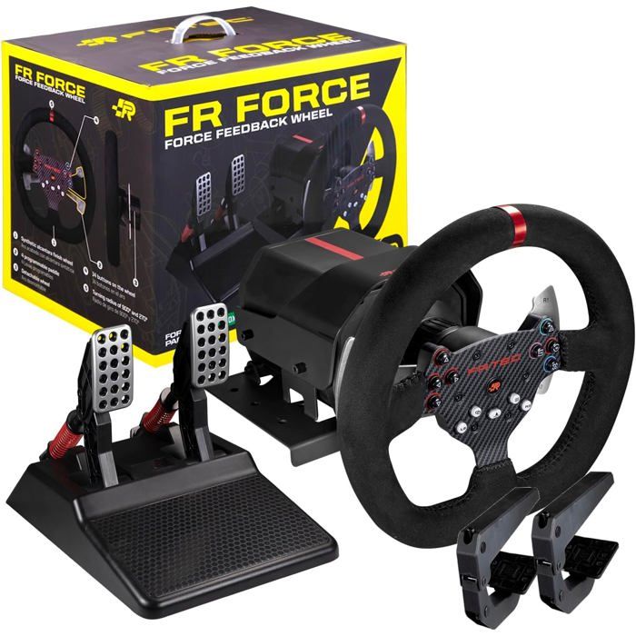 Volant de Course FRTEC FR FORCE avec Pédales Retour de Force 32 Nm Technologie ForceSense - vue 2