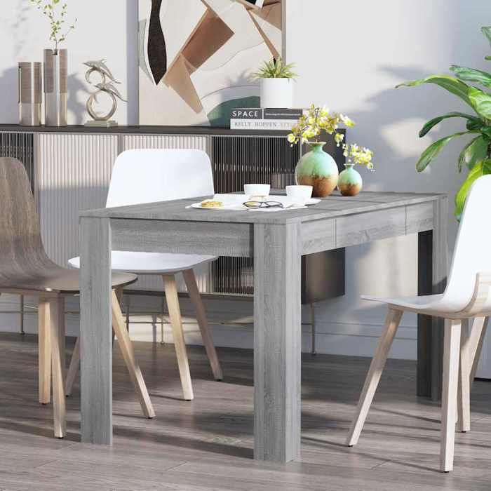 Table cuisine CLOUD Gris Table à dîner/manger - 2/4 personnes - Sonoma gris 140x745x76 cm Bois dingénierie tt703